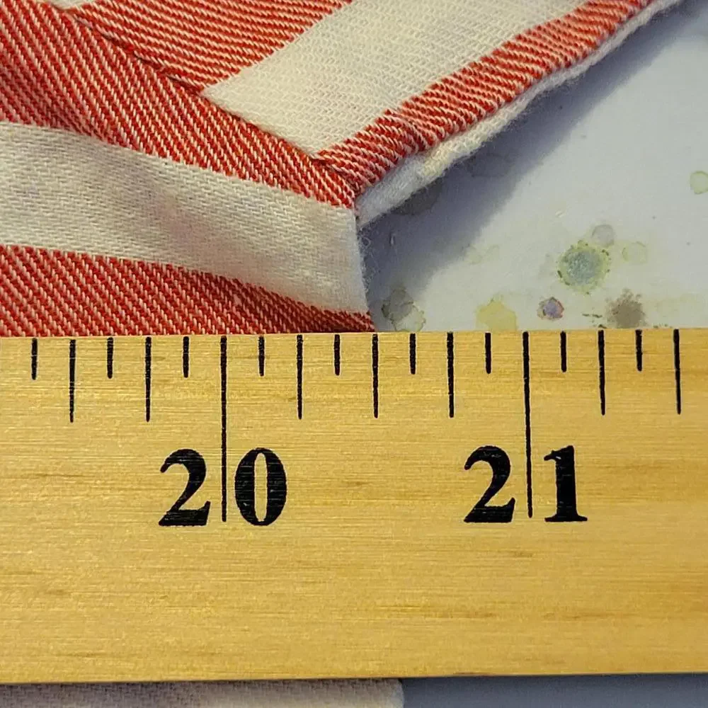 Bass 2 Pack Red Blue Plaid and Stripes Peasant Tops Women Size M - Picture 7 of 8
